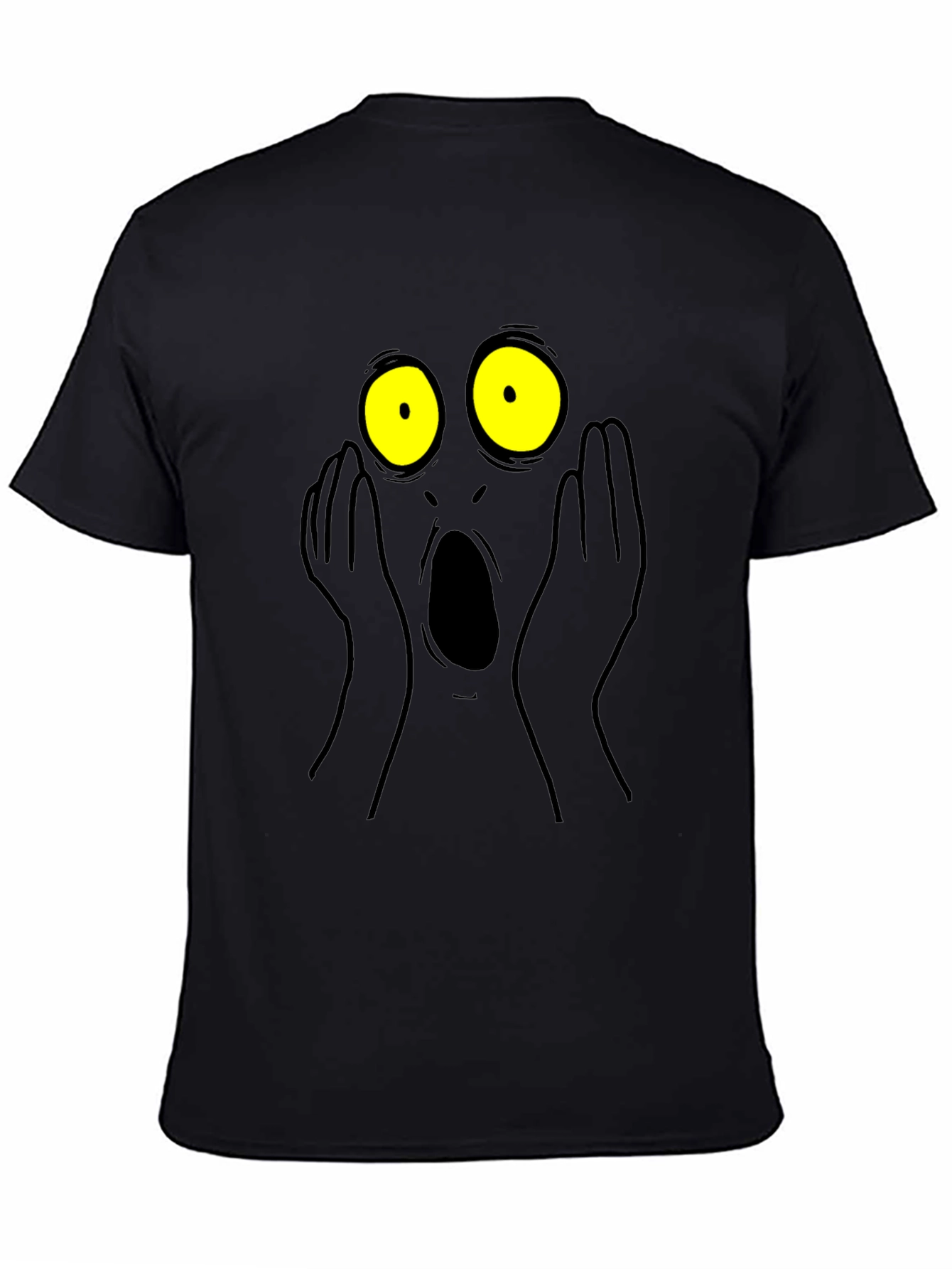 Shocked Face Graphic Tee - Unisex Black T-Shirt