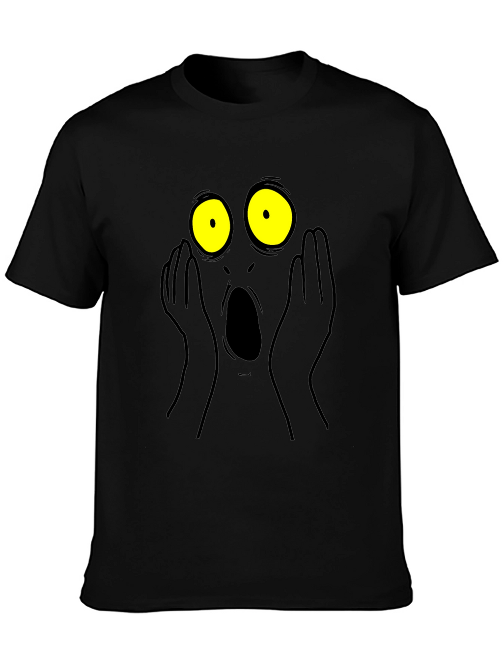 Shocked Face Graphic Tee - Unisex Black T-Shirt