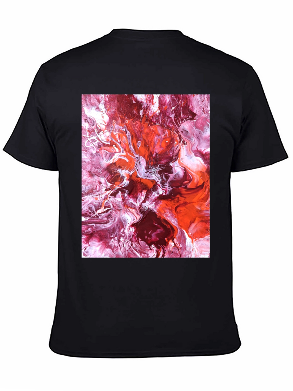 Abstract Fluid Art Black T-Shirt