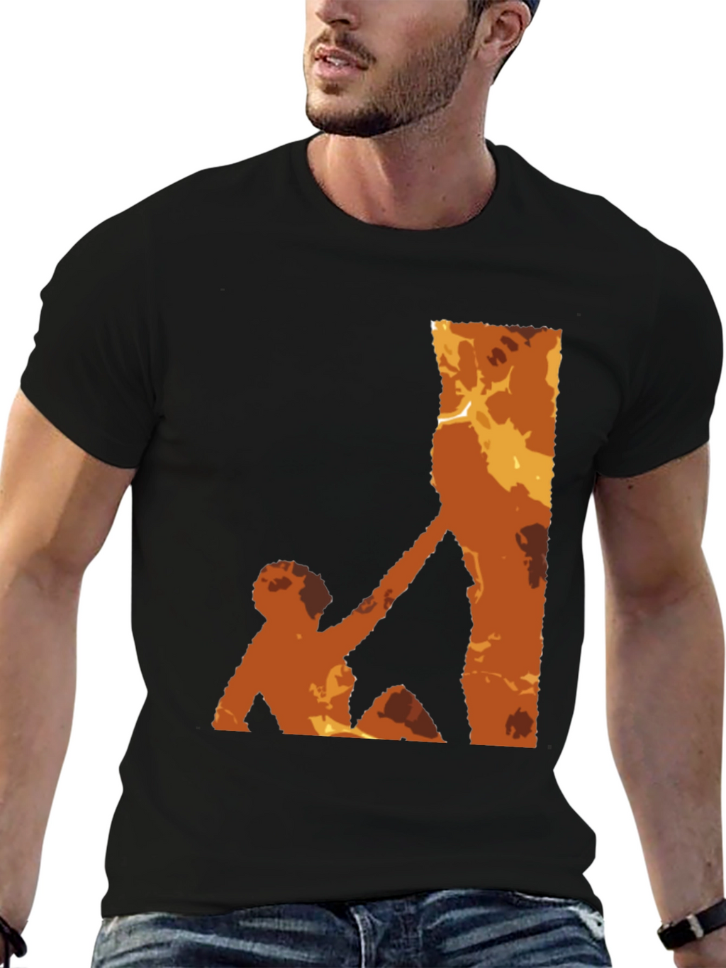 Graphic Tee - Man Climbing Silhouette
