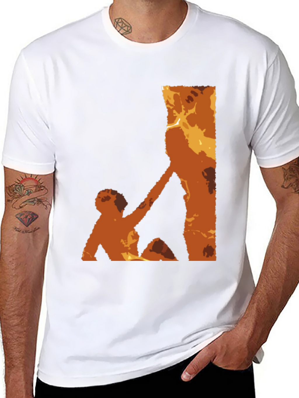 Graphic Tee - Man Climbing Silhouette