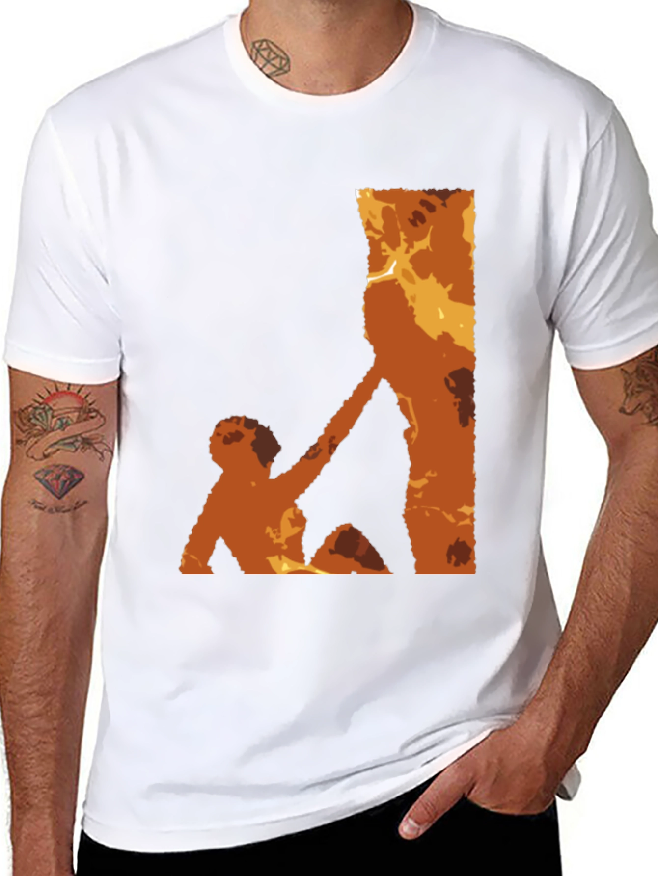 Graphic Tee - Man Climbing Silhouette