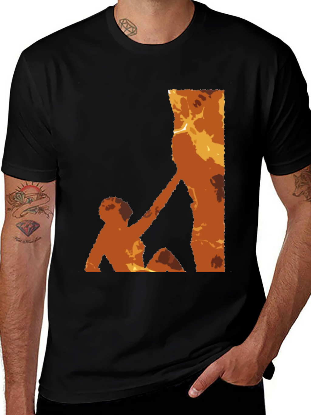 Graphic Tee - Man Climbing Silhouette