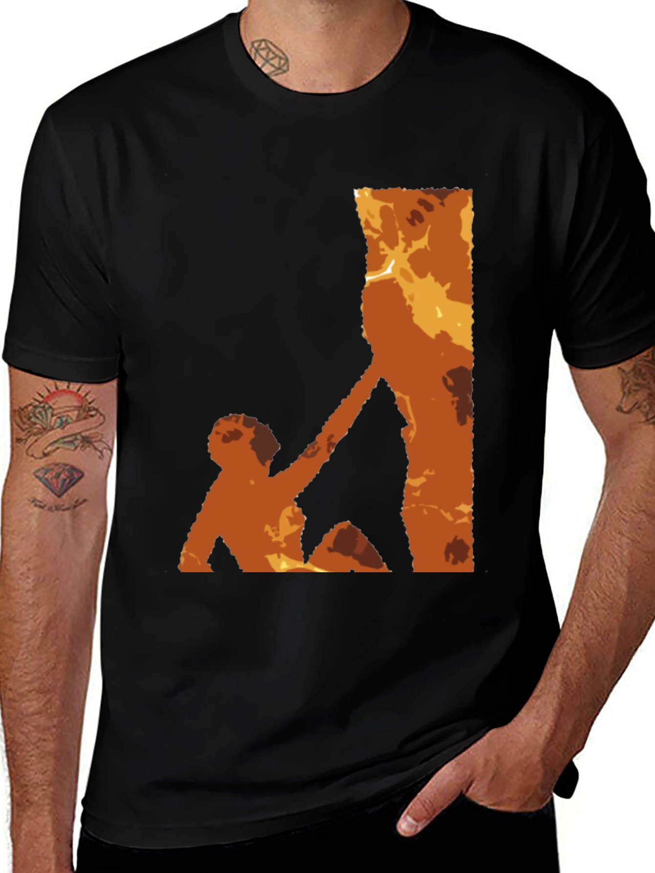 Graphic Tee - Man Climbing Silhouette