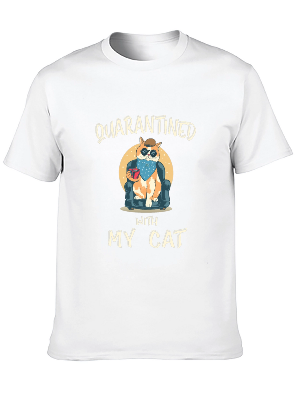 Quarantined With My Cat Black T-Shirt