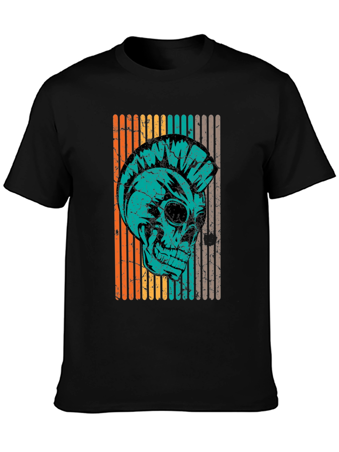Retro Punk Skull T-Shirt - Vintage Style