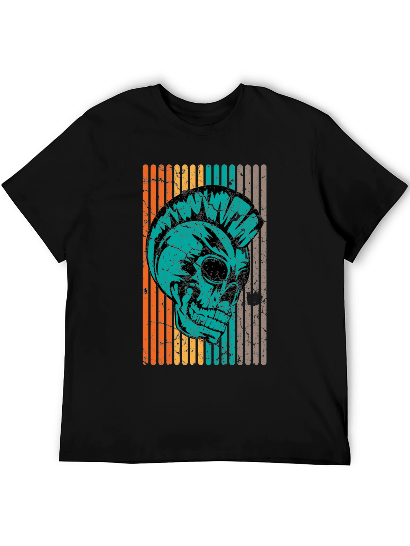 Retro Punk Skull T-Shirt - Vintage Style