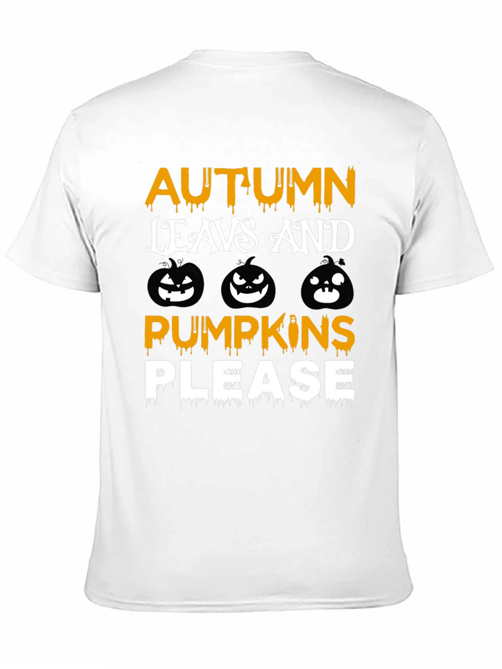 Autumn Leaves Pumpkins Please Graphic T-Shirt
