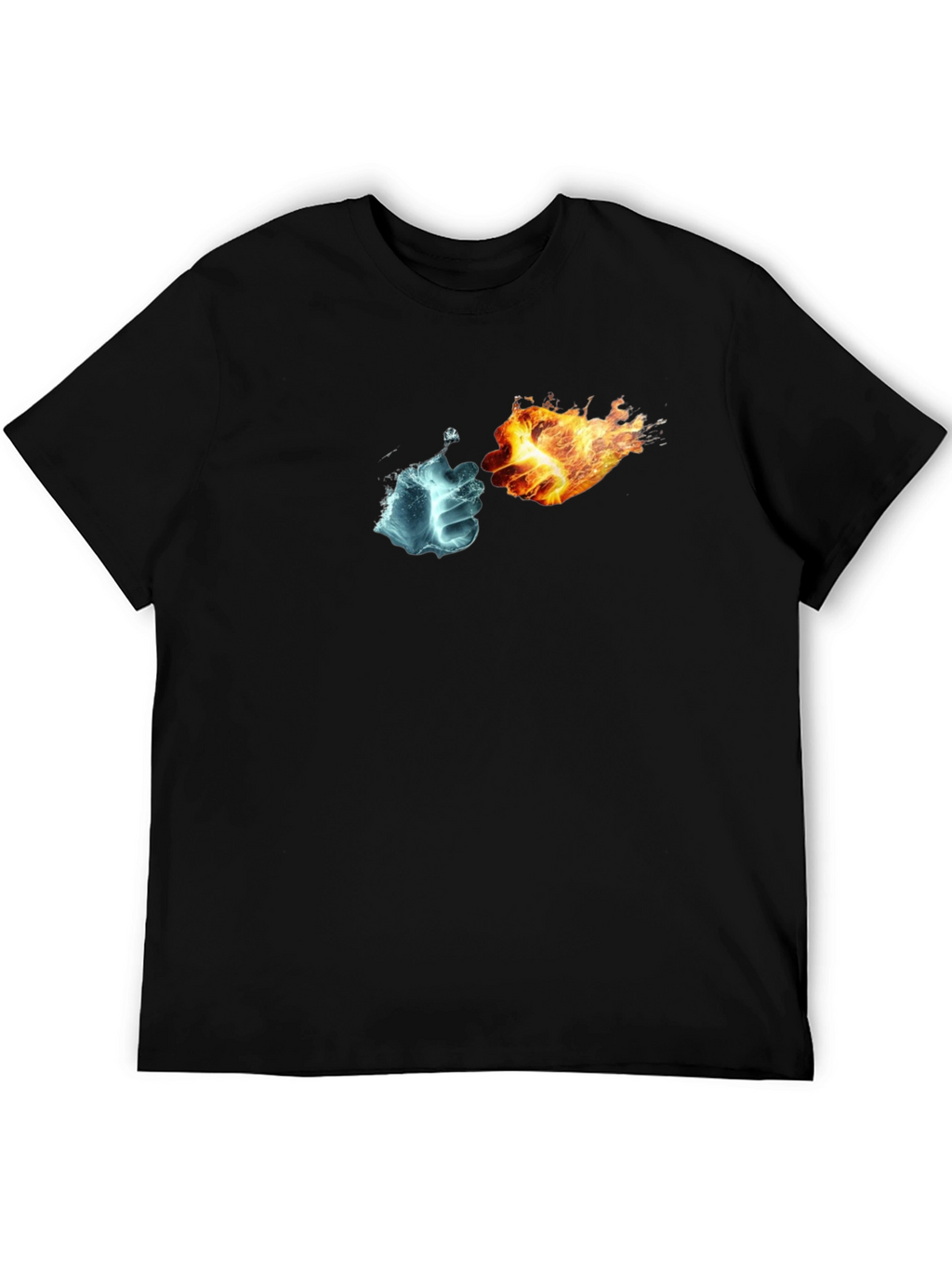 Fire & Ice Fist Black T-Shirt