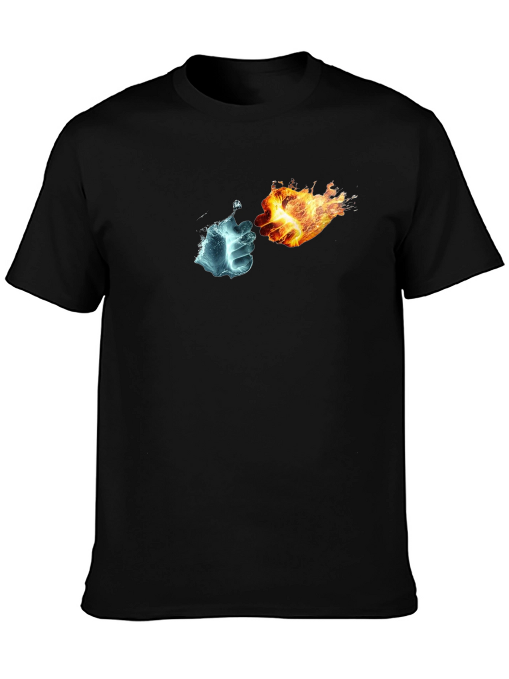 Fire & Ice Fist Black T-Shirt