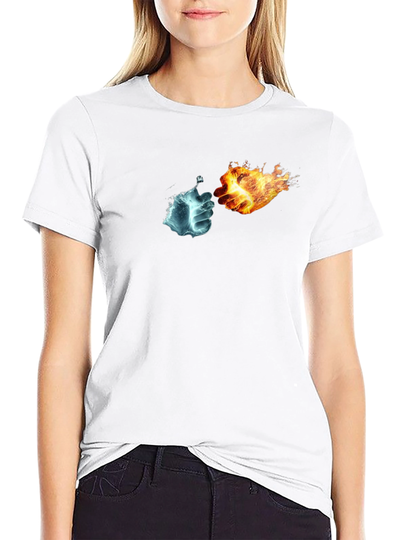 Fire & Ice Fist Black T-Shirt