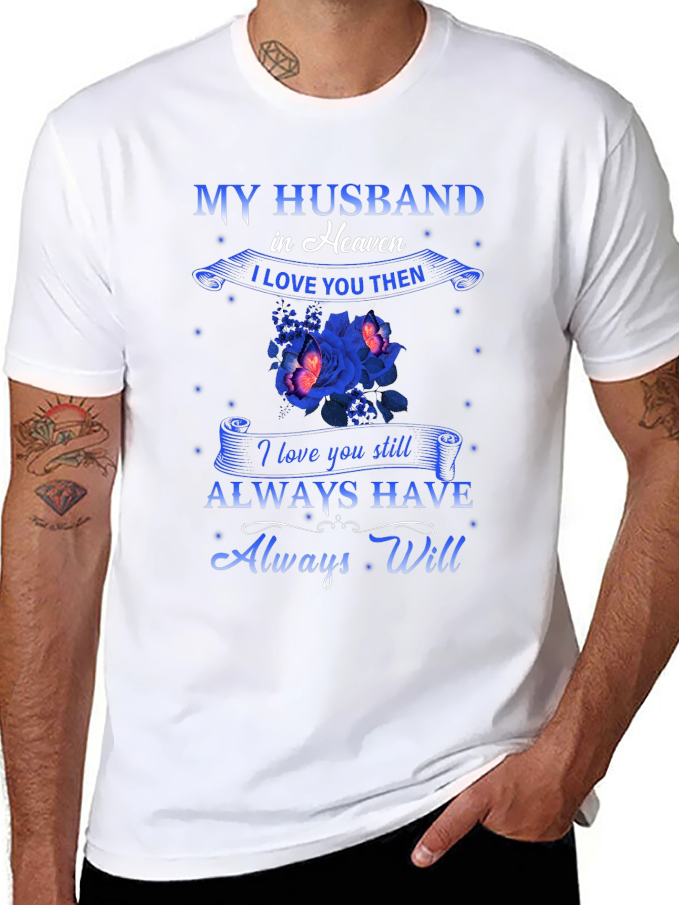 My Husband in Heaven Memorial T-Shirt