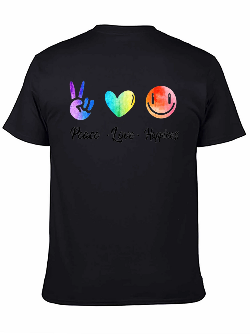 Peace Love Happiness Graphic T-Shirt