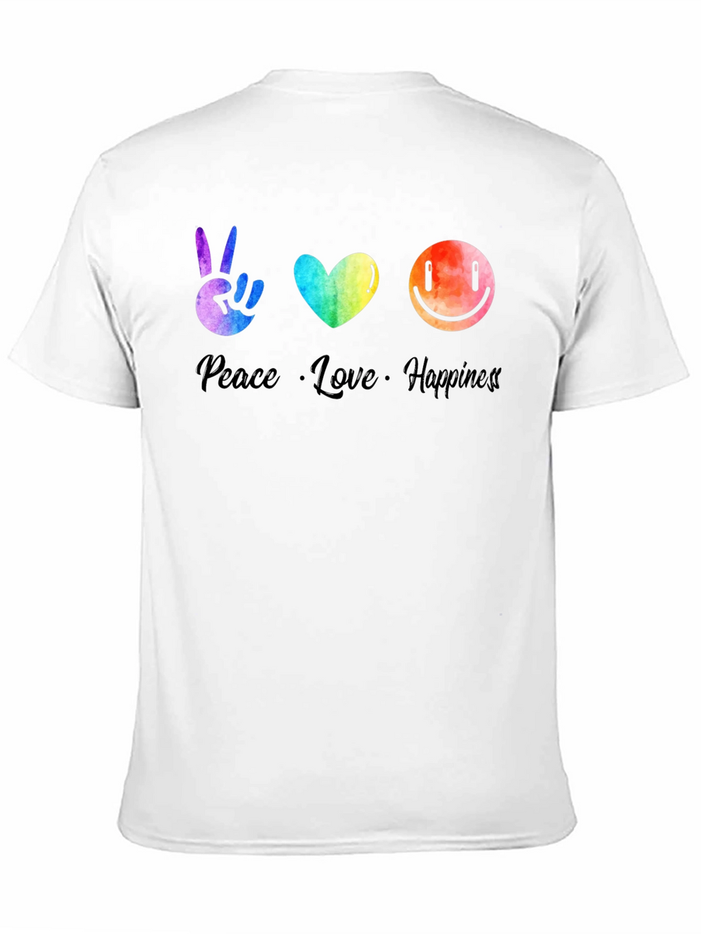 Peace Love Happiness Graphic T-Shirt