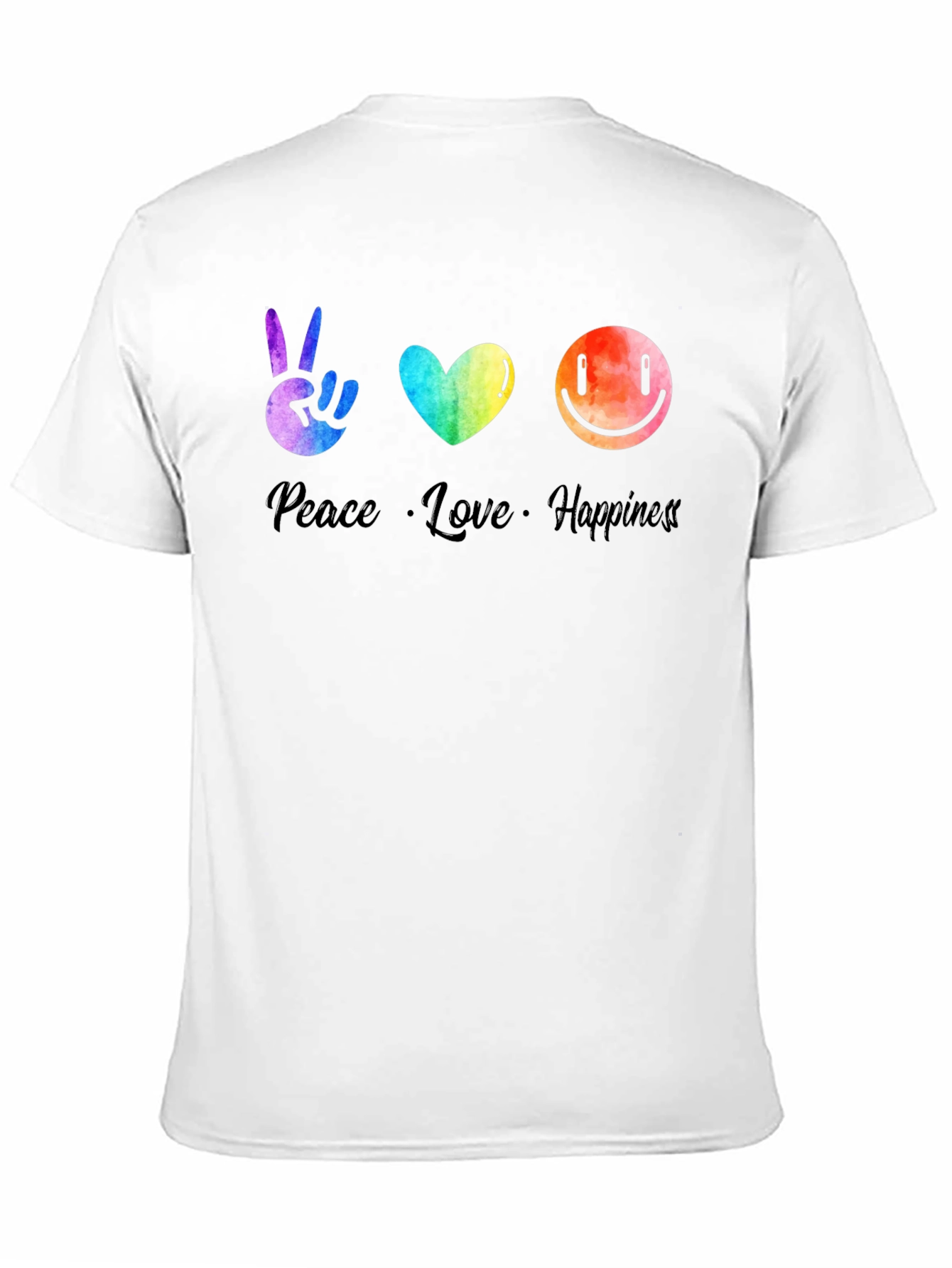 Peace Love Happiness Graphic T-Shirt