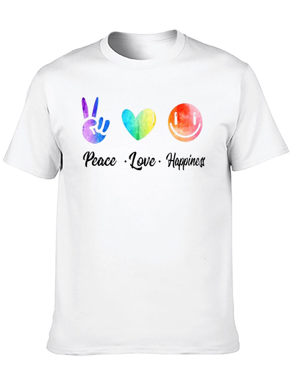 Peace Love Happiness Graphic T-Shirt