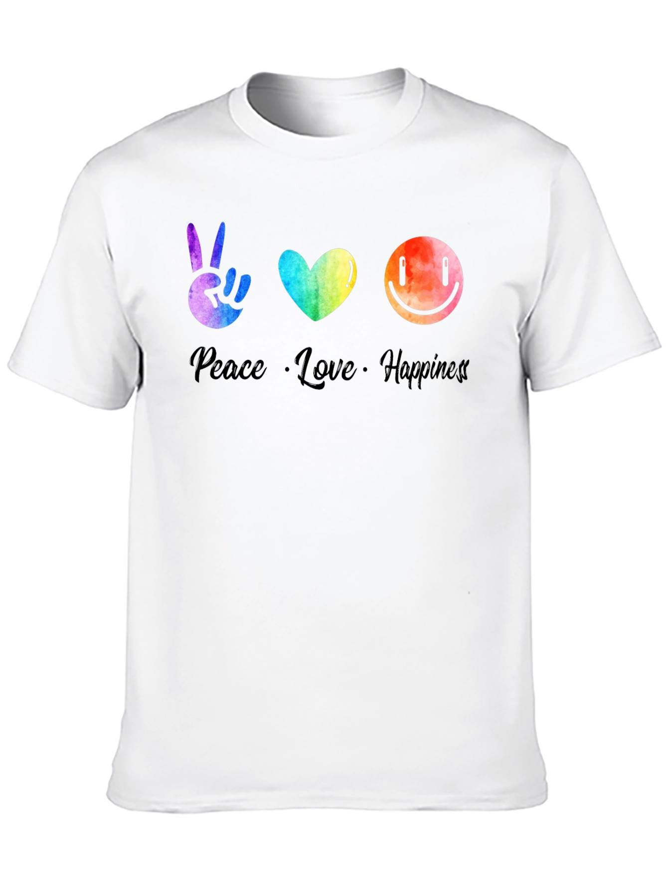 Peace Love Happiness Graphic T-Shirt