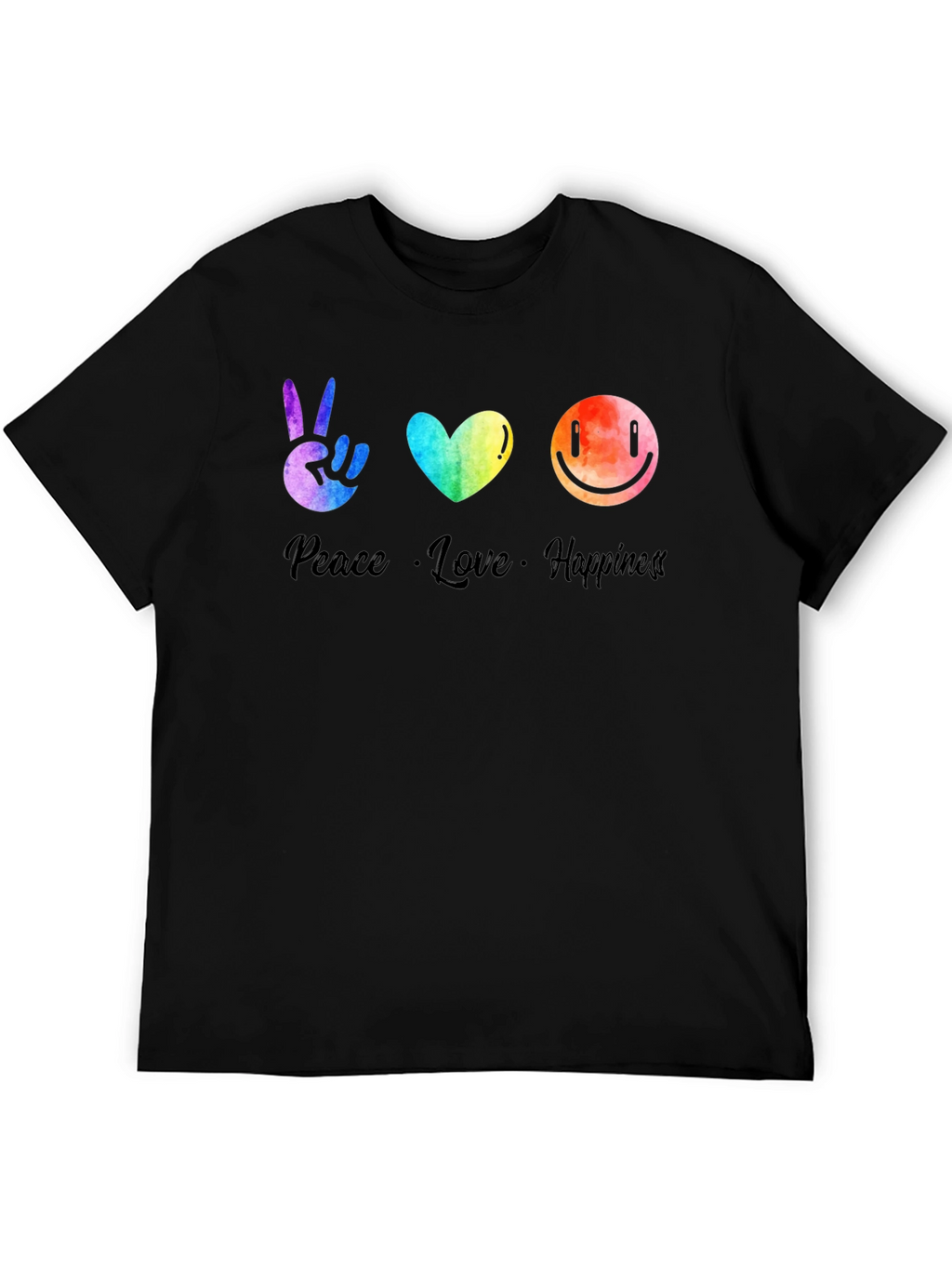 Peace Love Happiness Graphic T-Shirt