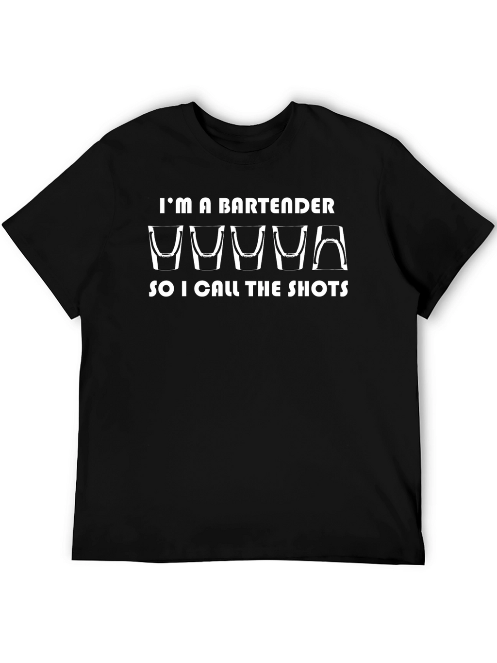 Bartender Call the Shots Black T-Shirt