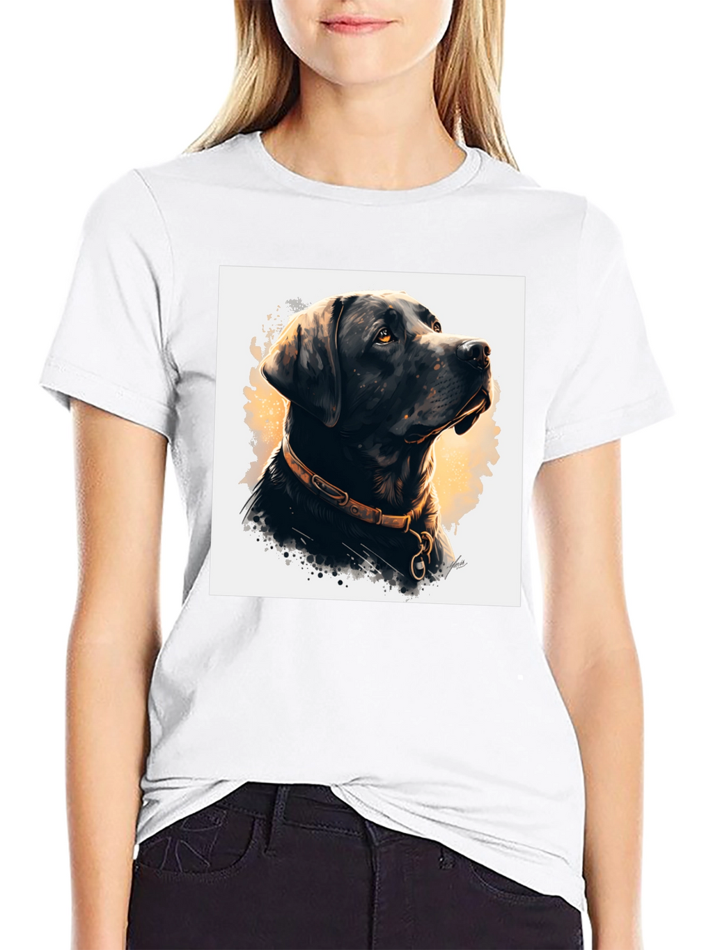 Black Dog Portrait Graphic Tee