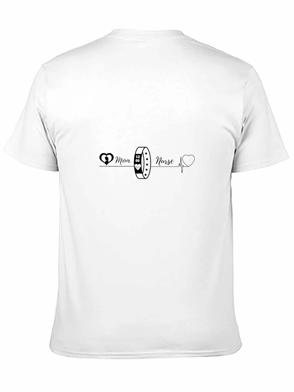 Mom Nurse Heartbeat Graphic T-Shirt