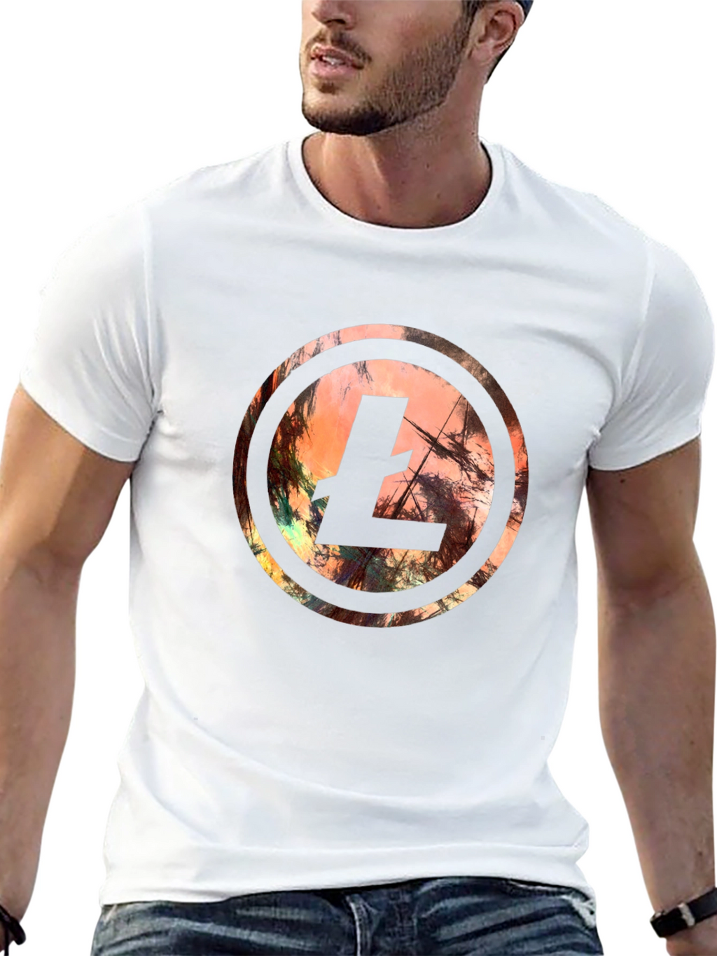 Abstract Litecoin Symbol Graphic Tee