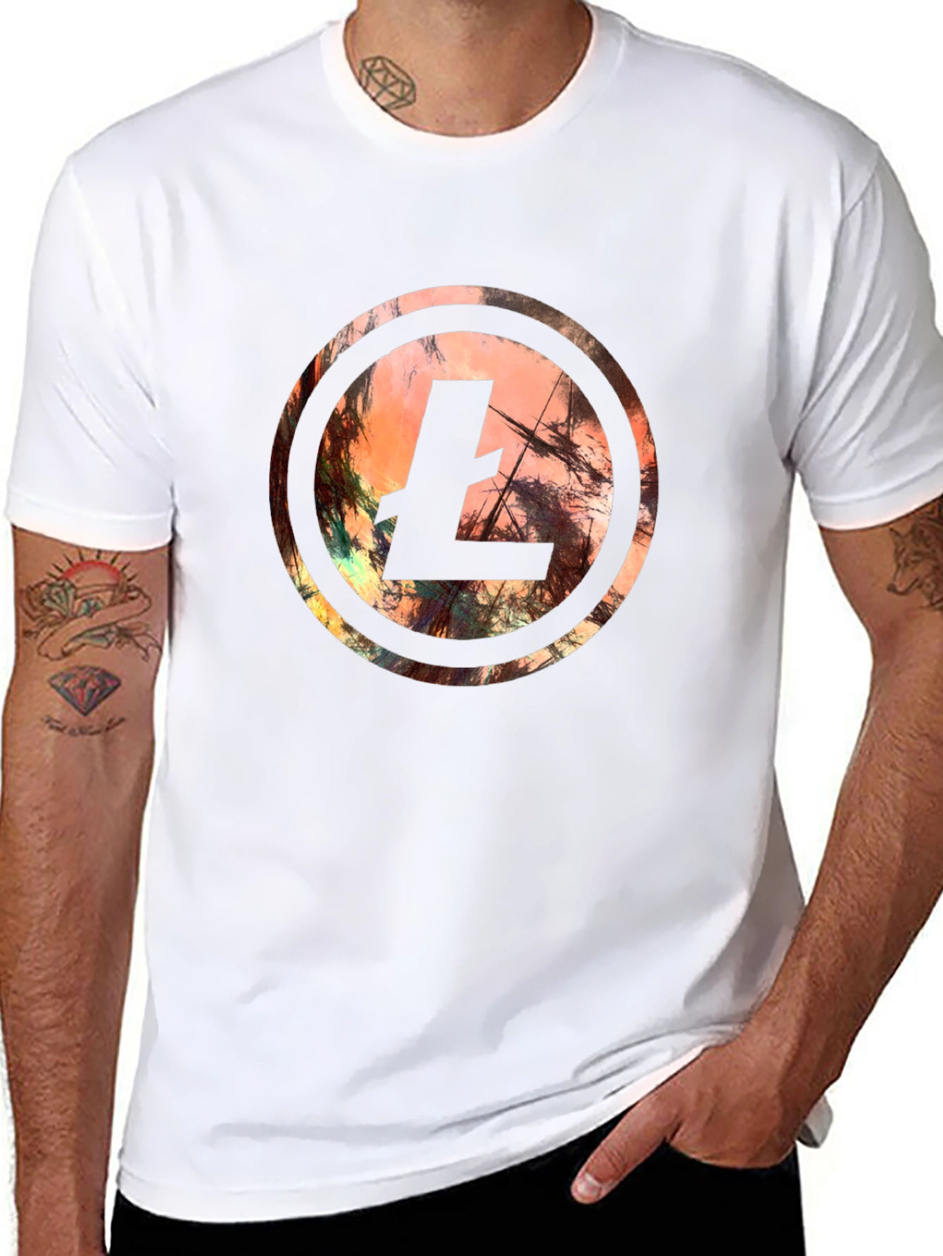 Abstract Litecoin Symbol Graphic Tee