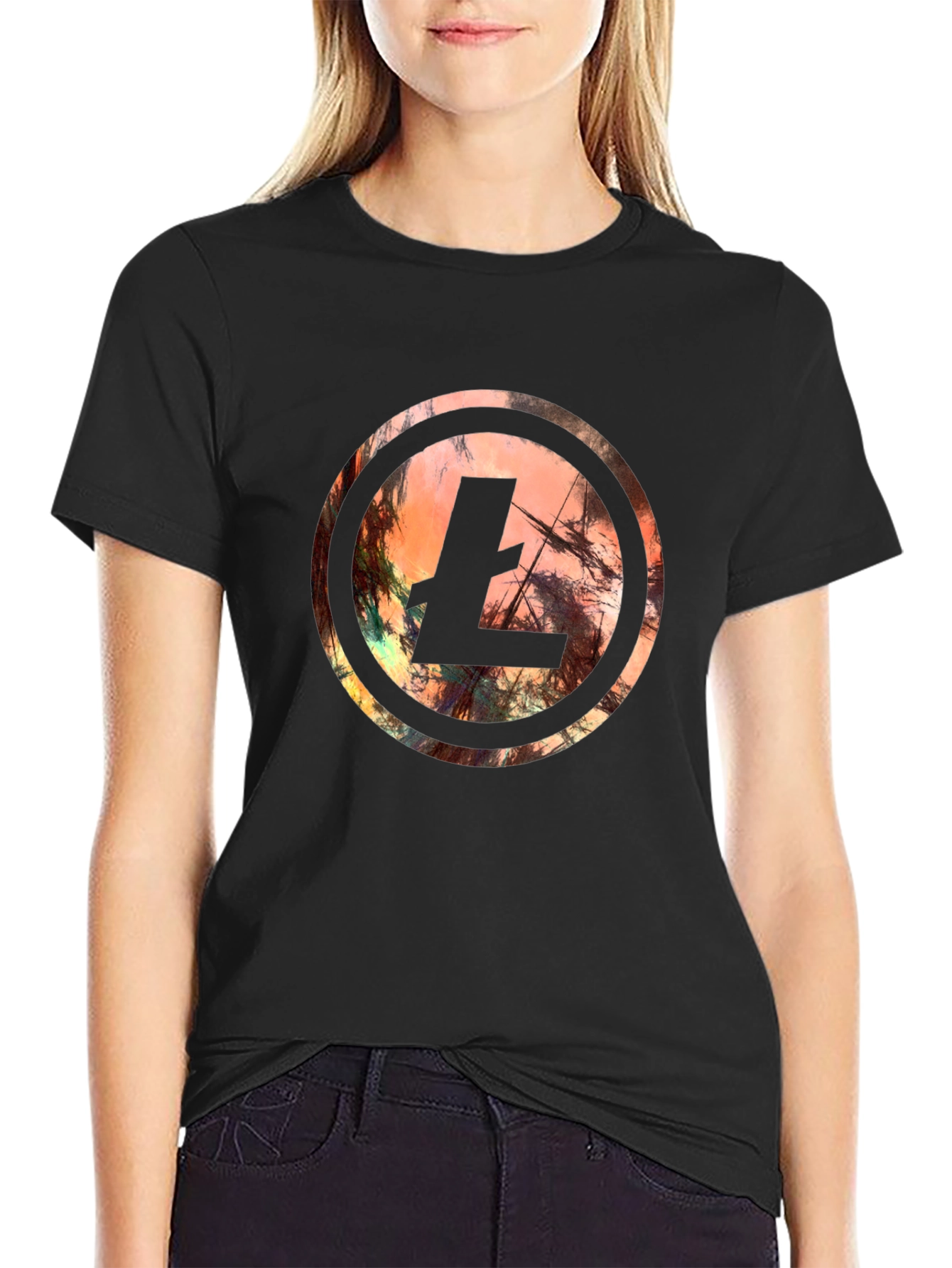 Abstract Litecoin Symbol Graphic Tee