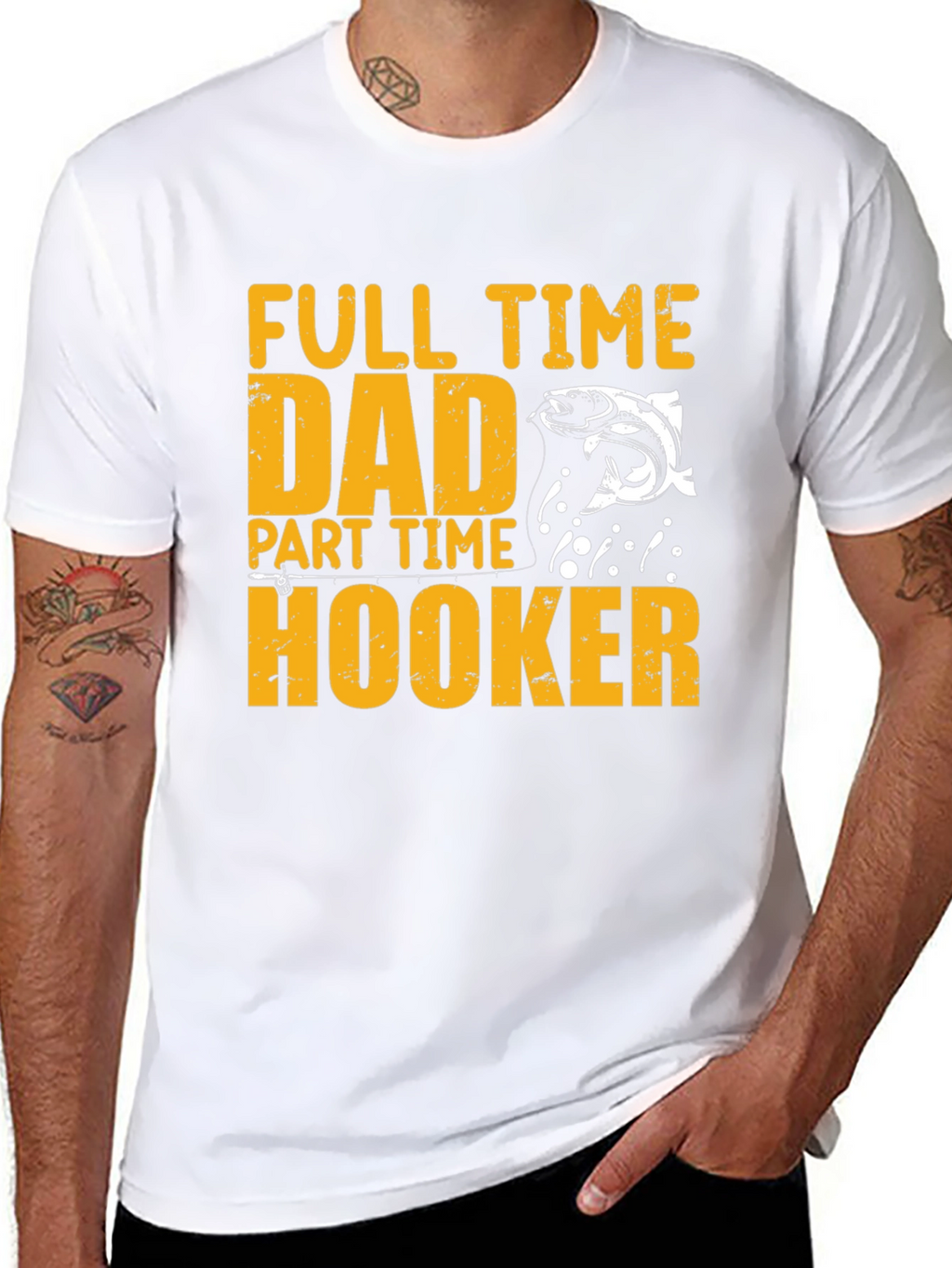 Full Time Dad Part Time Hooker Fishing T-Shirt