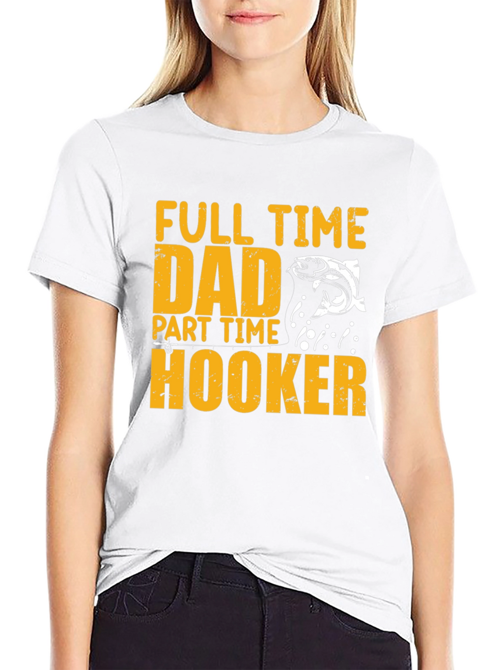 Full Time Dad Part Time Hooker Fishing T-Shirt