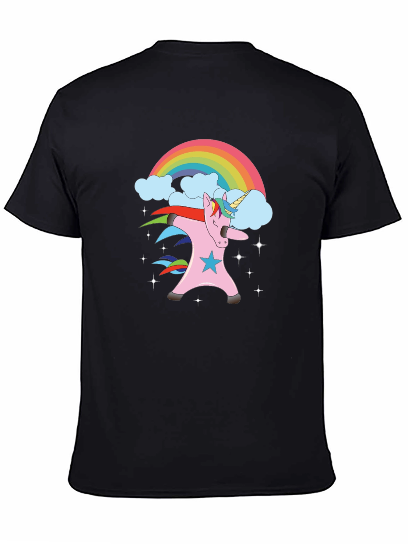 Dabbing Unicorn Rainbow Graphic Tee