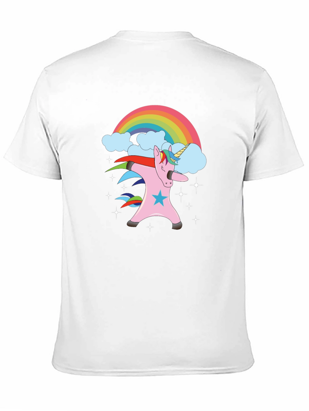 Dabbing Unicorn Rainbow Graphic Tee