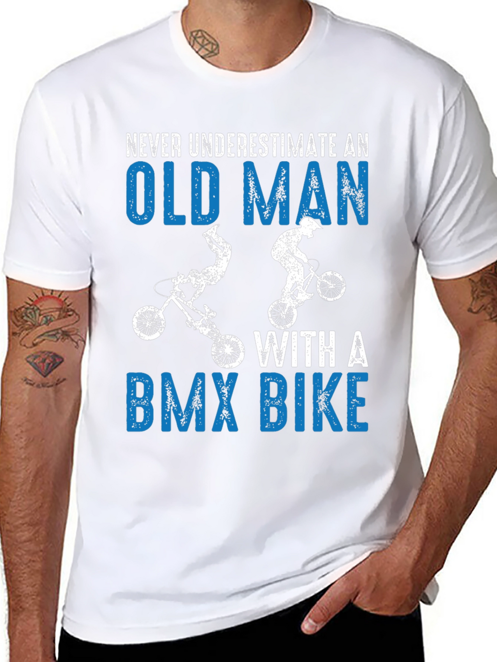 Funny Old Man BMX Bike T-Shirt