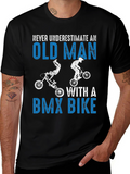 Funny Old Man BMX Bike T-Shirt
