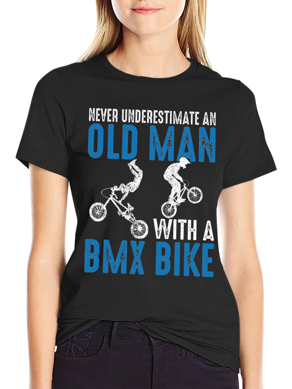 Funny Old Man BMX Bike T-Shirt