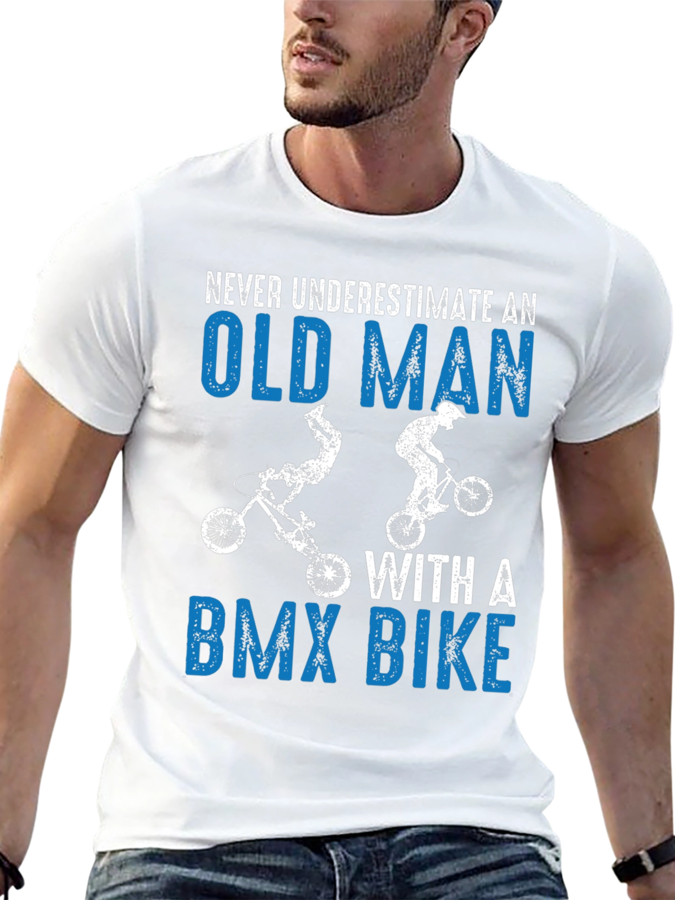 Funny Old Man BMX Bike T-Shirt