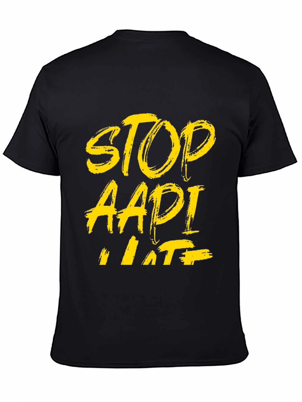 Stop AAPI Hate T-Shirt - Black Crew Neck Tee