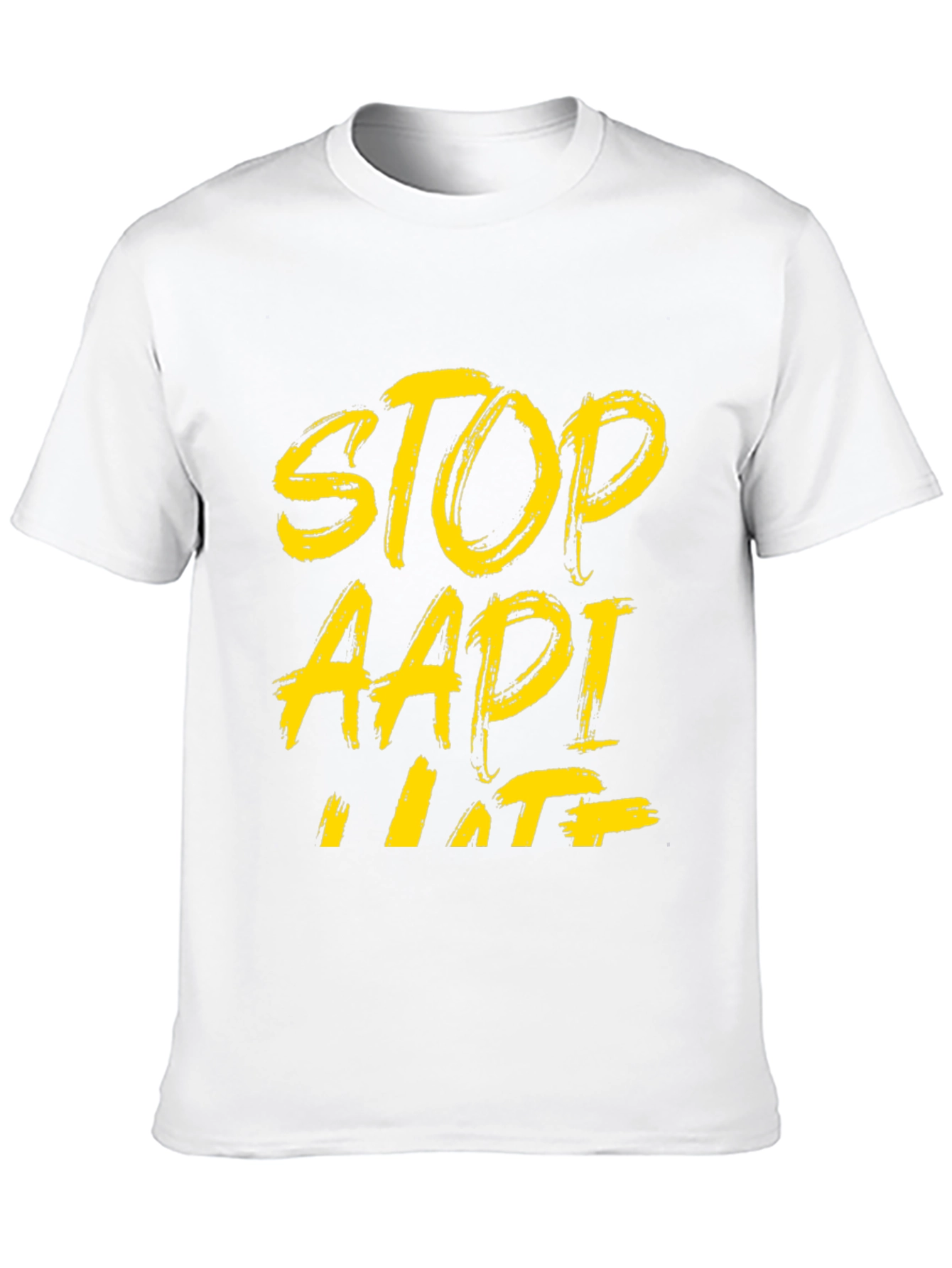 Stop AAPI Hate T-Shirt - Black Crew Neck Tee