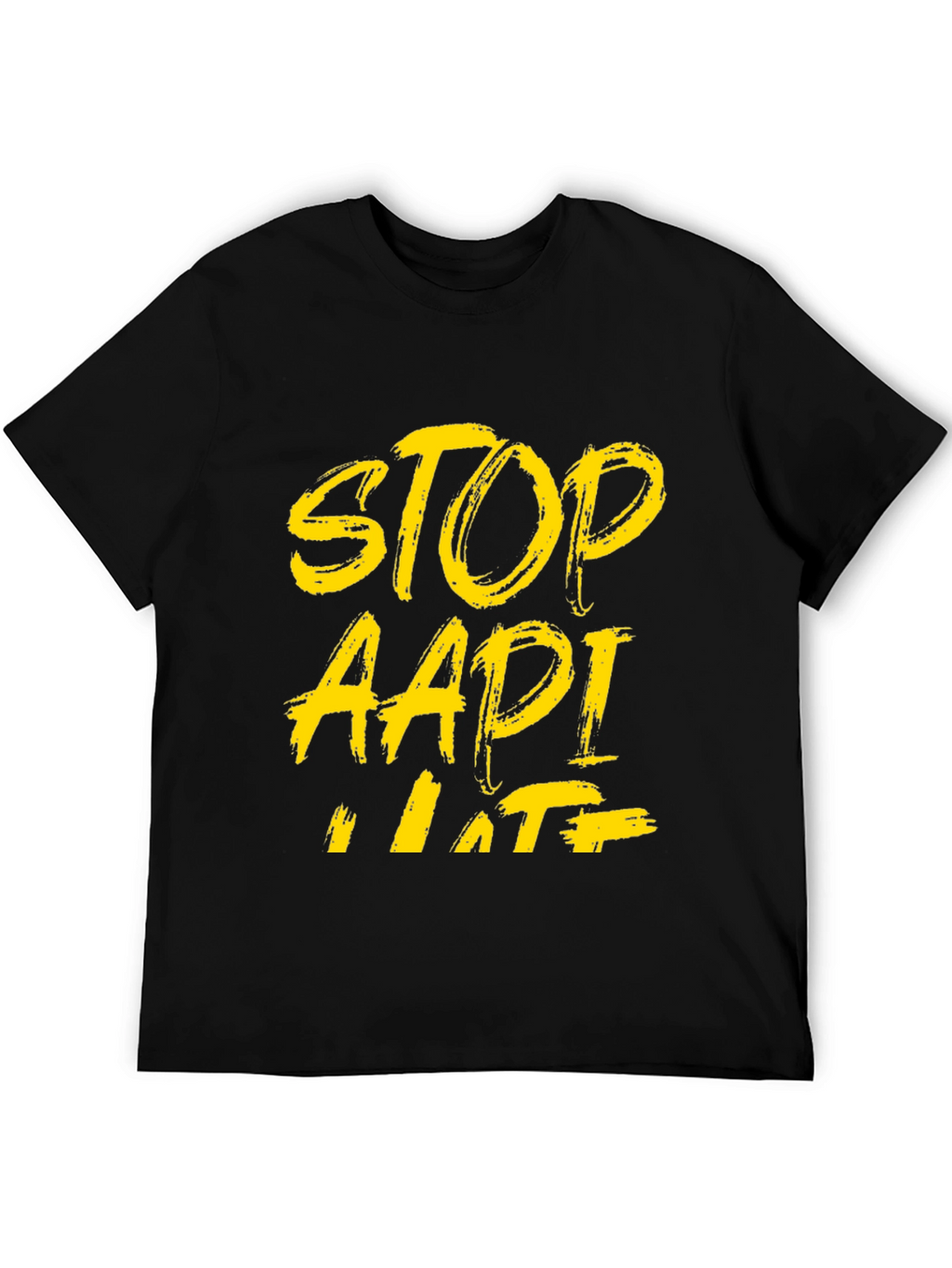 Stop AAPI Hate T-Shirt - Black Crew Neck Tee