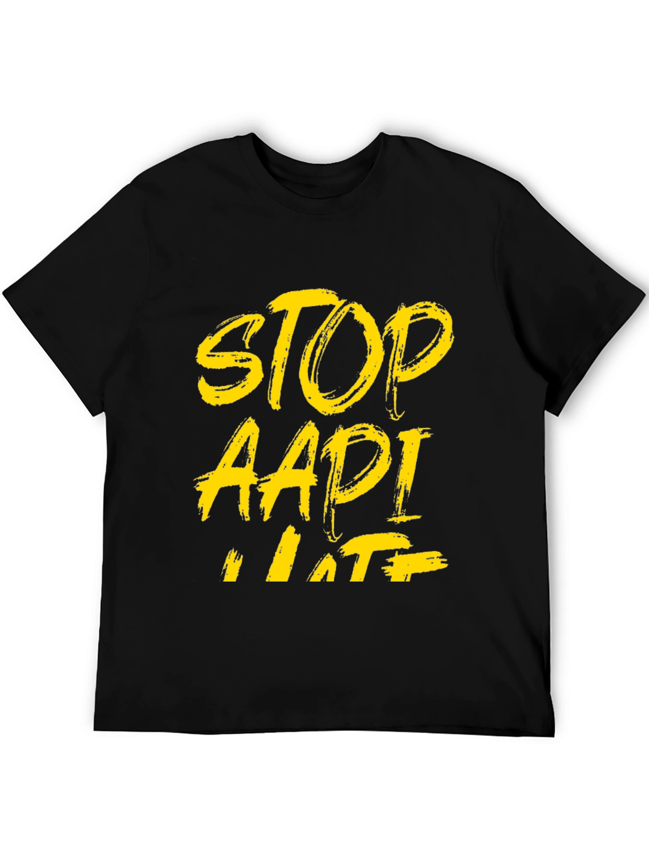Stop AAPI Hate T-Shirt - Black Crew Neck Tee