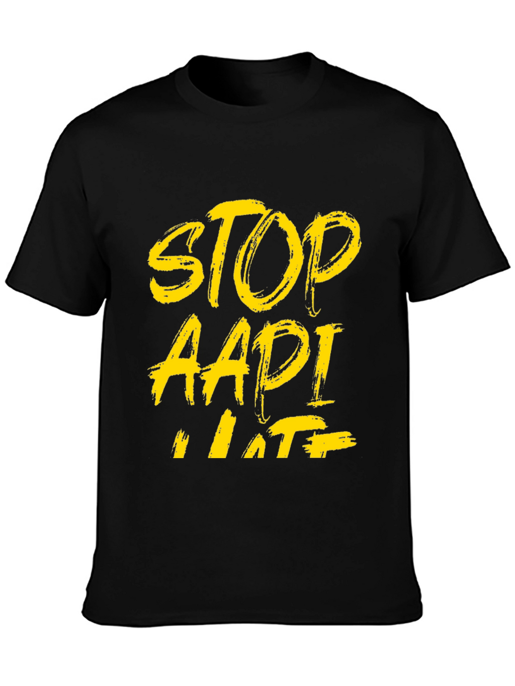 Stop AAPI Hate T-Shirt - Black Crew Neck Tee