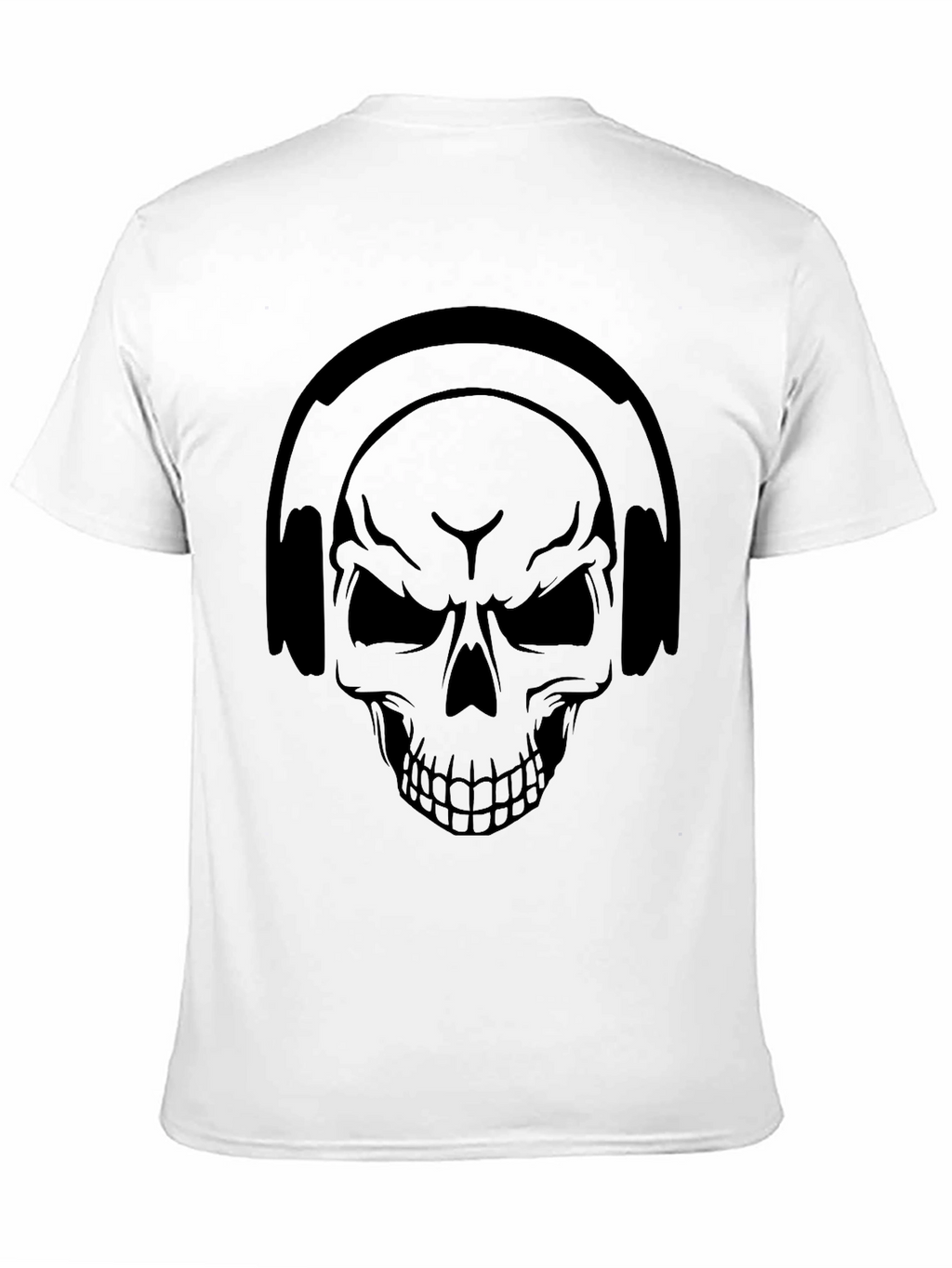 Skull Headphones Graphic Tee - Black T-Shirt
