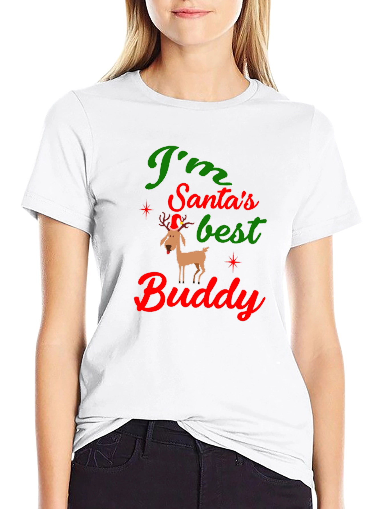 Santas Best Buddy Graphic Tee