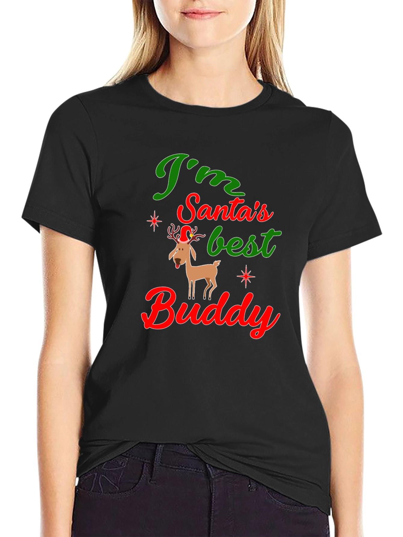 Santas Best Buddy Graphic Tee
