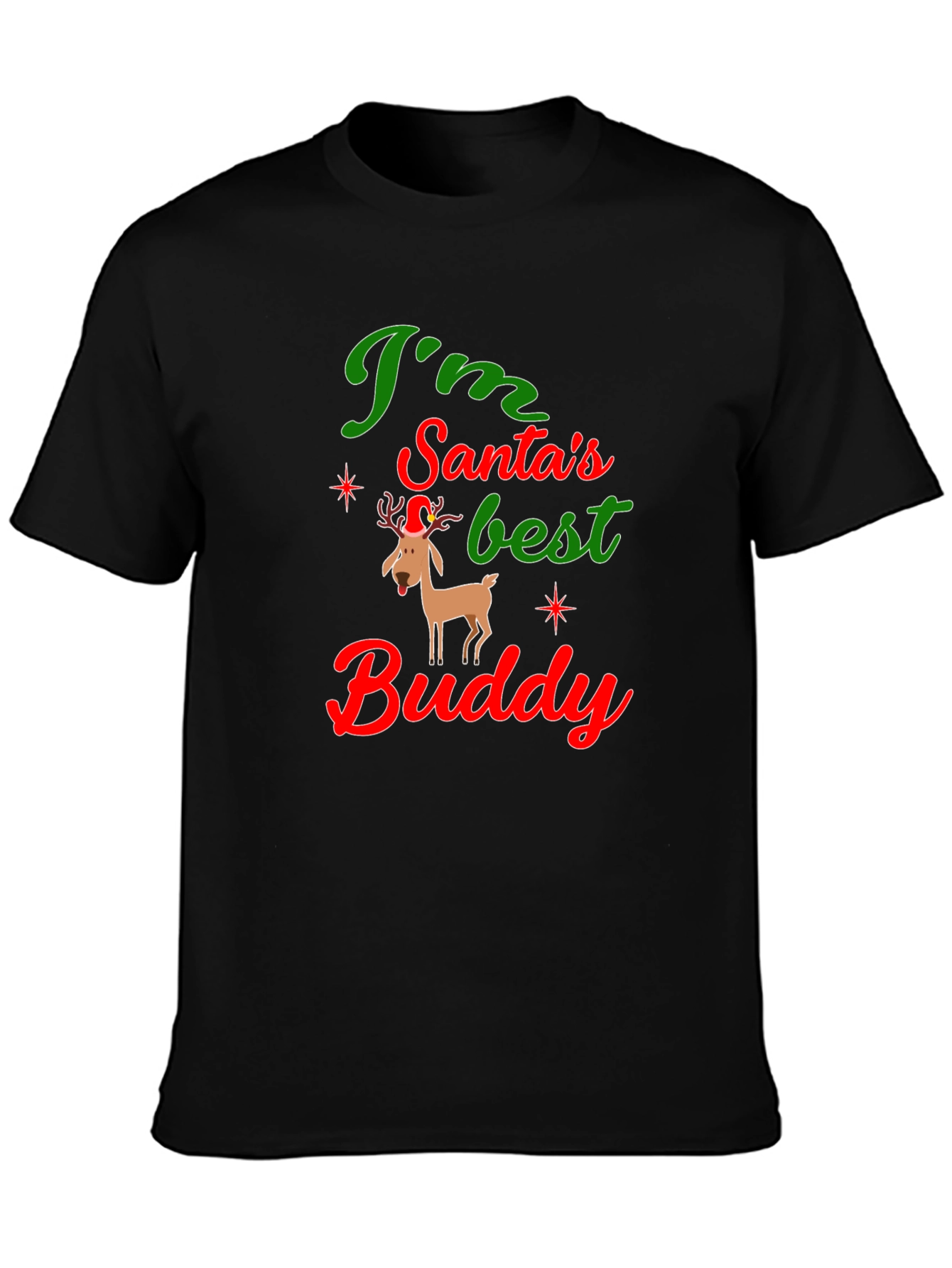 Santas Best Buddy Graphic Tee