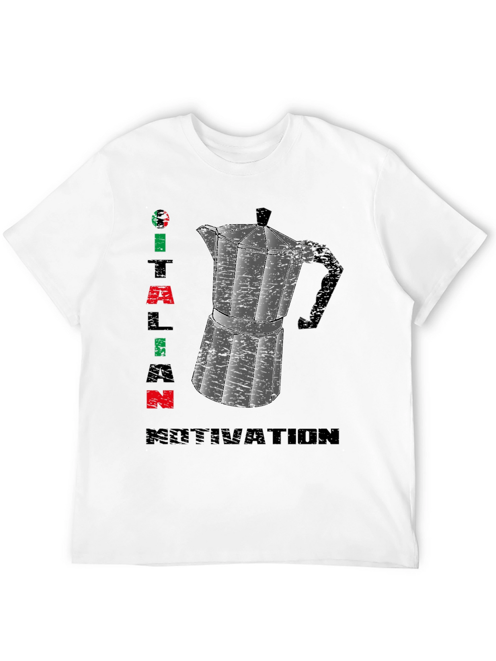 Italian Motivation T-Shirt - Espresso Coffee Maker Design