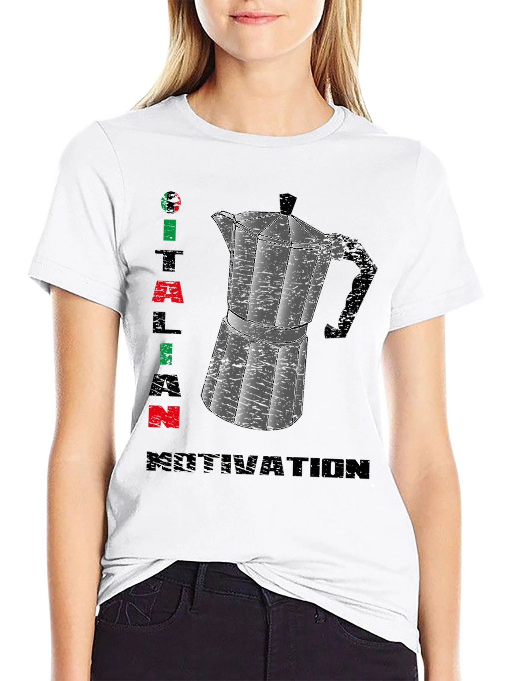 Italian Motivation T-Shirt - Espresso Coffee Maker Design