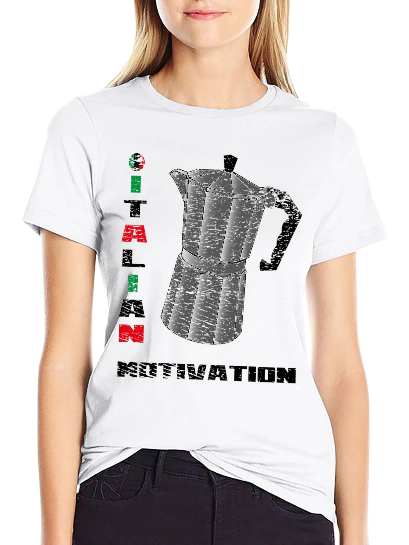 Italian Motivation T-Shirt - Espresso Coffee Maker Design