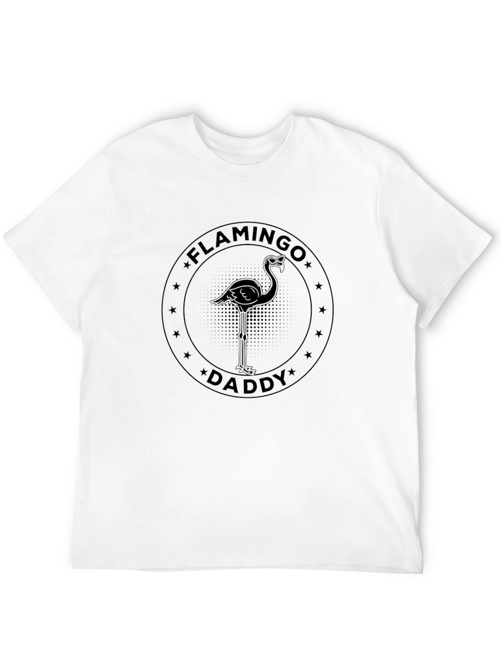 Flamingo Daddy Graphic Print T-Shirt