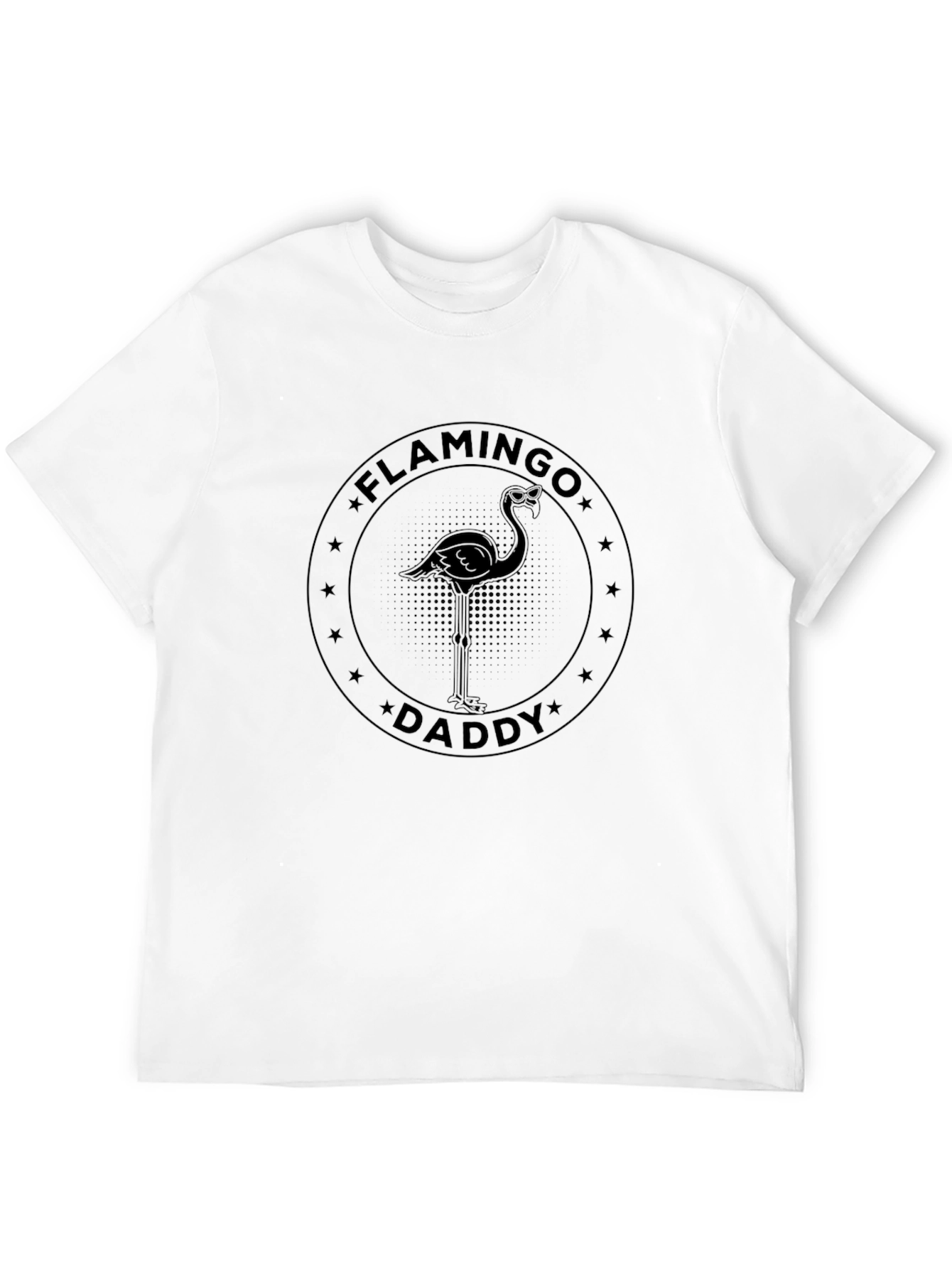 Flamingo Daddy Graphic Print T-Shirt